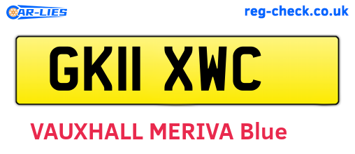 GK11XWC are the vehicle registration plates.
