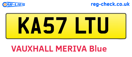 KA57LTU are the vehicle registration plates.