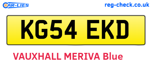 KG54EKD are the vehicle registration plates.