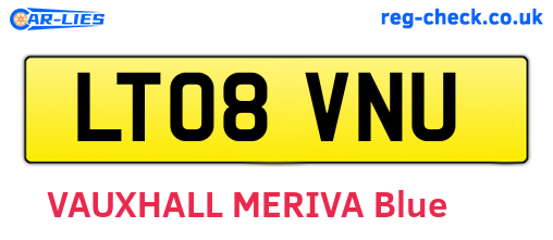 LT08VNU are the vehicle registration plates.