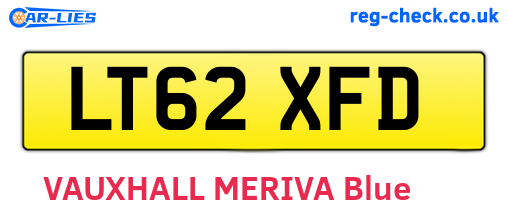 LT62XFD are the vehicle registration plates.