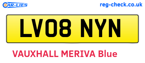LV08NYN are the vehicle registration plates.