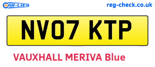 NV07KTP are the vehicle registration plates.