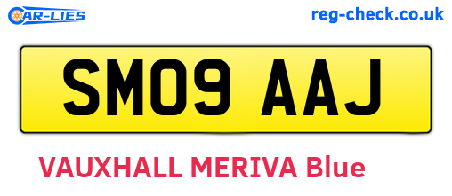 SM09AAJ are the vehicle registration plates.