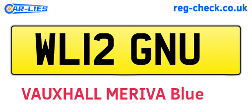 WL12GNU are the vehicle registration plates.