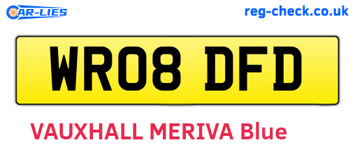 WR08DFD are the vehicle registration plates.