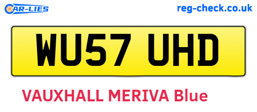 WU57UHD are the vehicle registration plates.