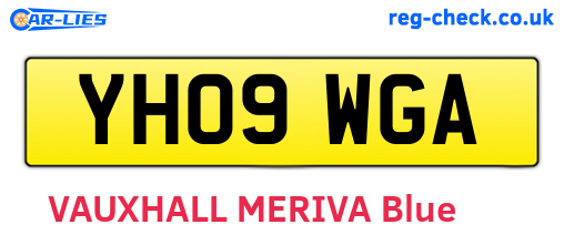 YH09WGA are the vehicle registration plates.
