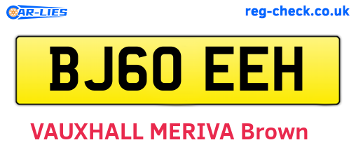 BJ60EEH are the vehicle registration plates.