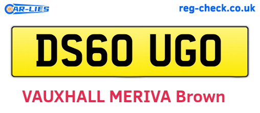 DS60UGO are the vehicle registration plates.