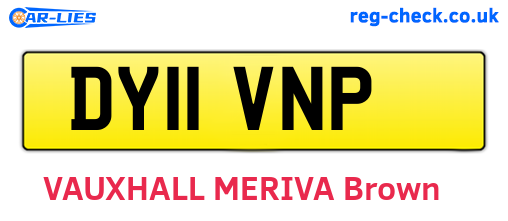 DY11VNP are the vehicle registration plates.