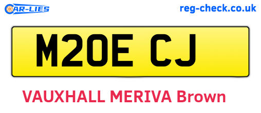 M20ECJ are the vehicle registration plates.