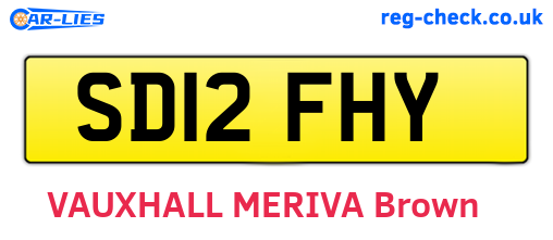 SD12FHY are the vehicle registration plates.