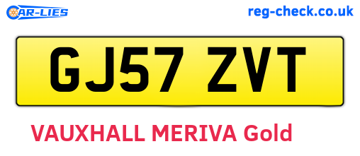 GJ57ZVT are the vehicle registration plates.