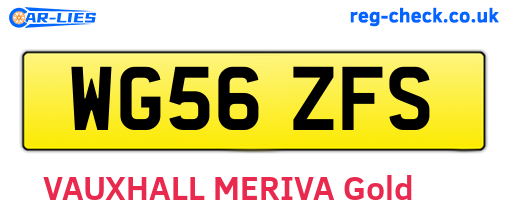 WG56ZFS are the vehicle registration plates.