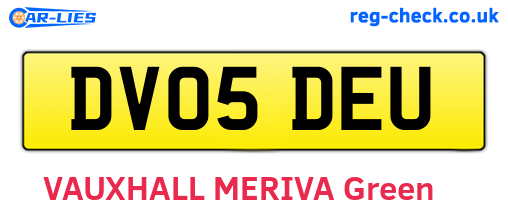 DV05DEU are the vehicle registration plates.