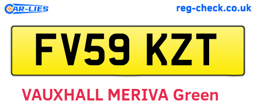 FV59KZT are the vehicle registration plates.
