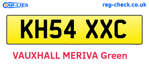 KH54XXC are the vehicle registration plates.