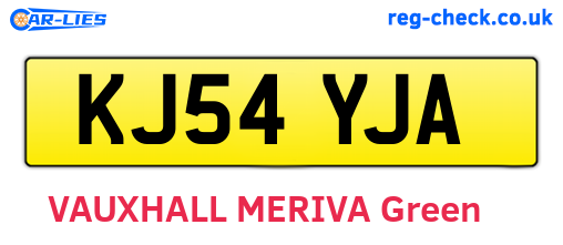 KJ54YJA are the vehicle registration plates.