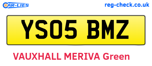 YS05BMZ are the vehicle registration plates.