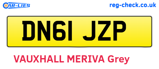 DN61JZP are the vehicle registration plates.