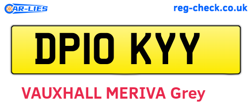 DP10KYY are the vehicle registration plates.