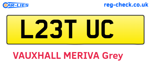 L23TUC are the vehicle registration plates.