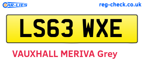 LS63WXE are the vehicle registration plates.