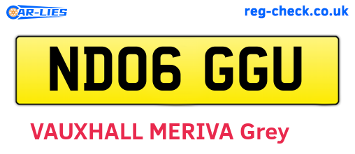 ND06GGU are the vehicle registration plates.