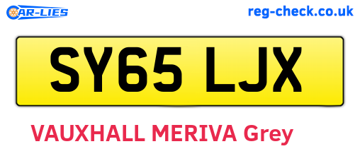 SY65LJX are the vehicle registration plates.