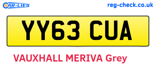 YY63CUA are the vehicle registration plates.