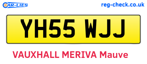 YH55WJJ are the vehicle registration plates.