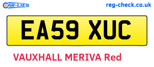 EA59XUC are the vehicle registration plates.