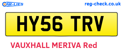 HY56TRV are the vehicle registration plates.