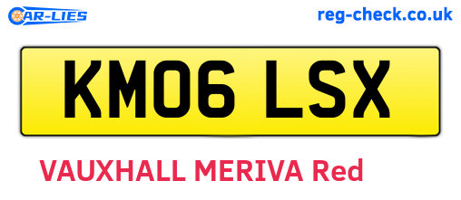 KM06LSX are the vehicle registration plates.