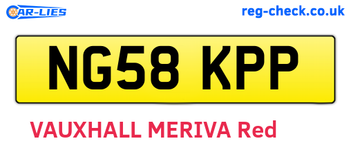NG58KPP are the vehicle registration plates.