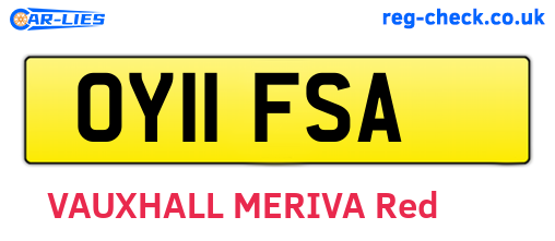 OY11FSA are the vehicle registration plates.