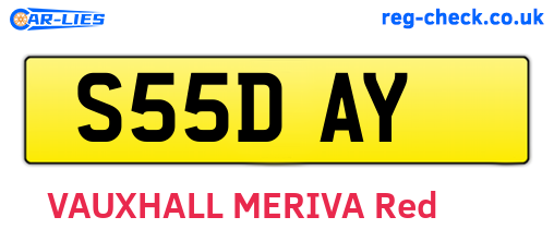 S55DAY are the vehicle registration plates.