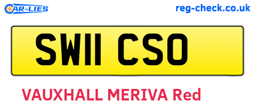 SW11CSO are the vehicle registration plates.