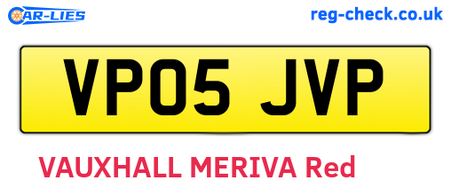 VP05JVP are the vehicle registration plates.