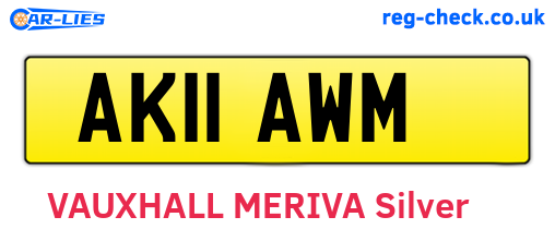 AK11AWM are the vehicle registration plates.