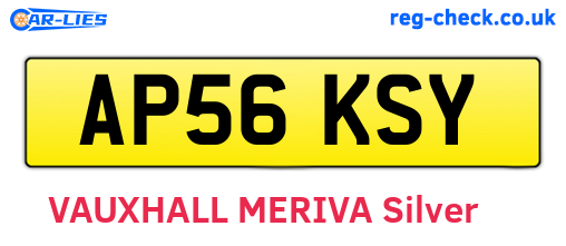 AP56KSY are the vehicle registration plates.
