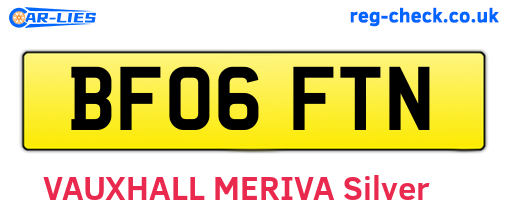 BF06FTN are the vehicle registration plates.
