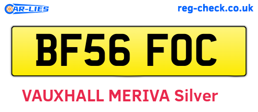 BF56FOC are the vehicle registration plates.