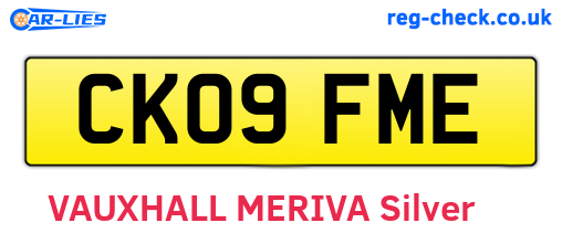 CK09FME are the vehicle registration plates.