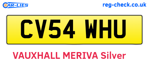 CV54WHU are the vehicle registration plates.