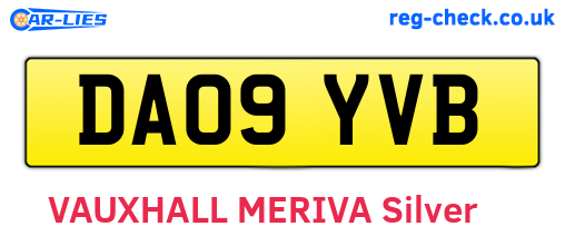 DA09YVB are the vehicle registration plates.