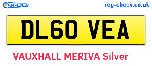 DL60VEA are the vehicle registration plates.