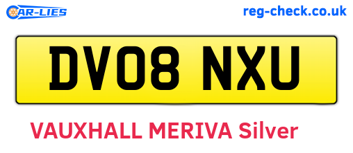 DV08NXU are the vehicle registration plates.