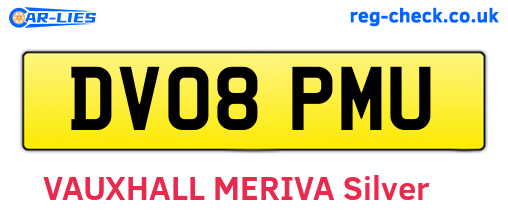 DV08PMU are the vehicle registration plates.